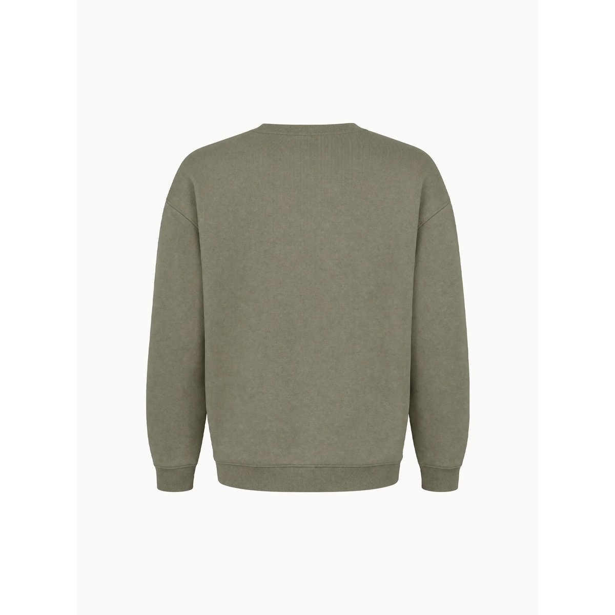 Sweat col rond relax en double face kaki, LE COQ SPORTIF