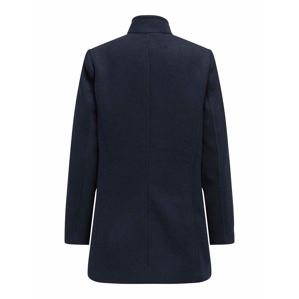 Manteau mi-long col montant, boutons dorés bleu marine, ONLY