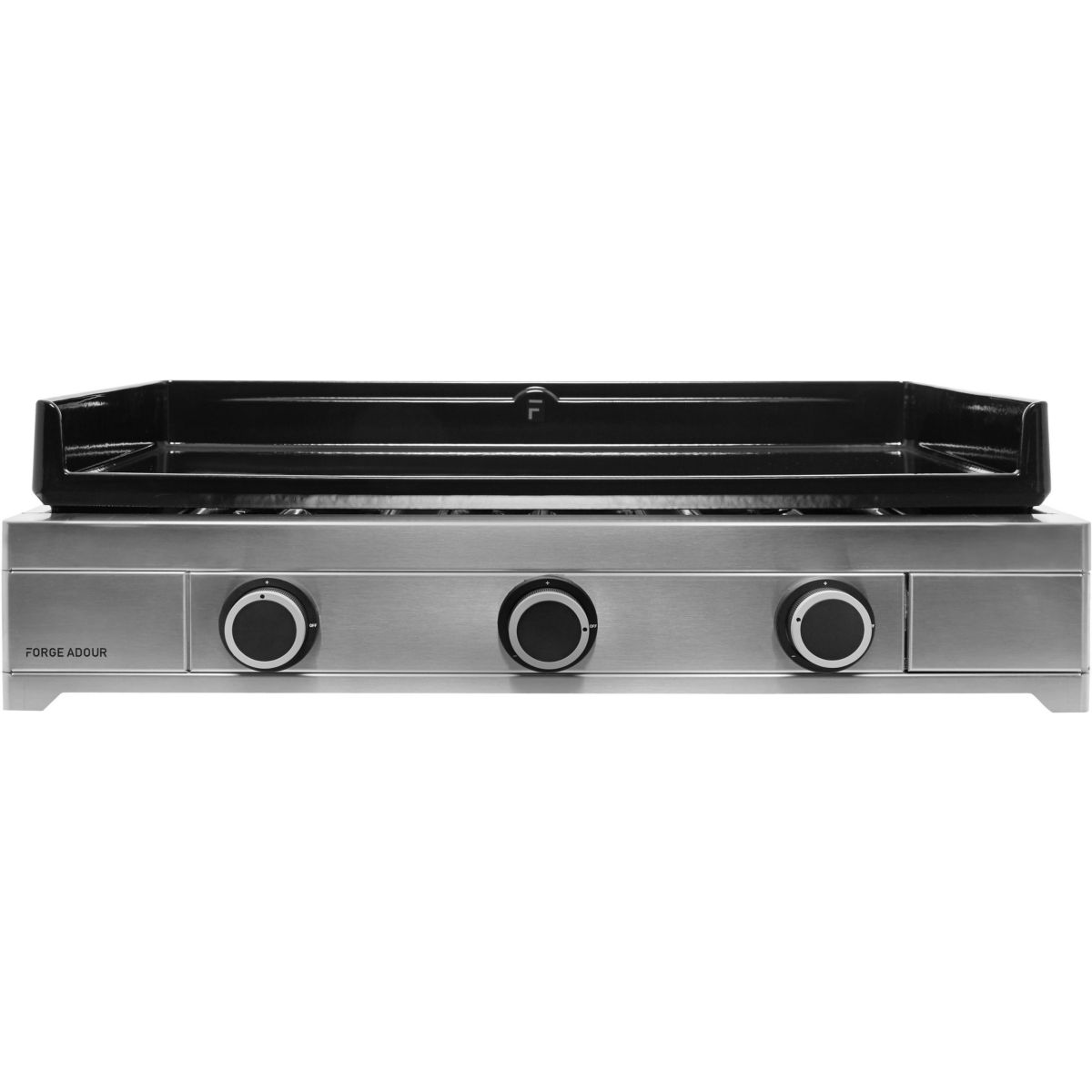 Plancha gaz Modern 75 Inox 3 brûleurs à poser, 74.4x40.2 cm gris, FORGE ADOUR
