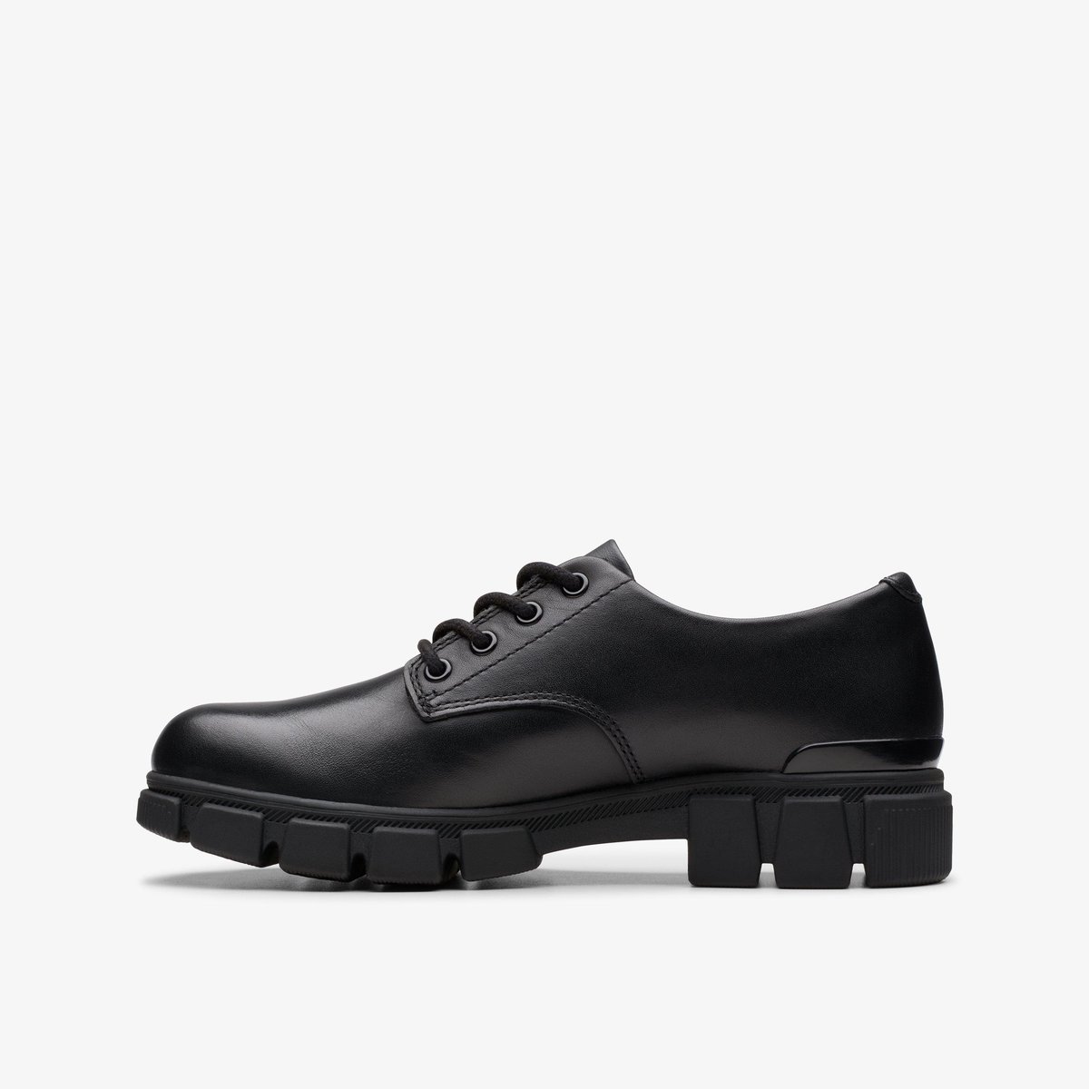 Derbies Cuir Coupe Large EVEN LACE K noir, CLARKS