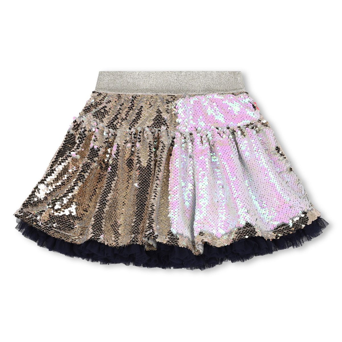 Jupe à taille élastique irisée dore, BILLIEBLUSH