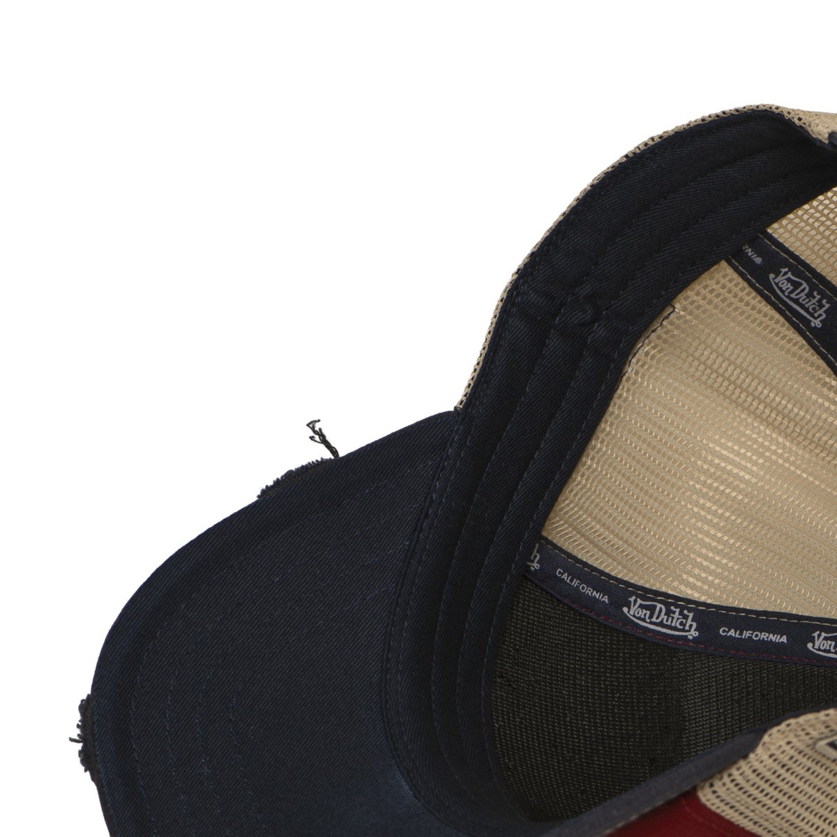 Casquette trucker Crew bleu/bordeaux/beige, VON DUTCH