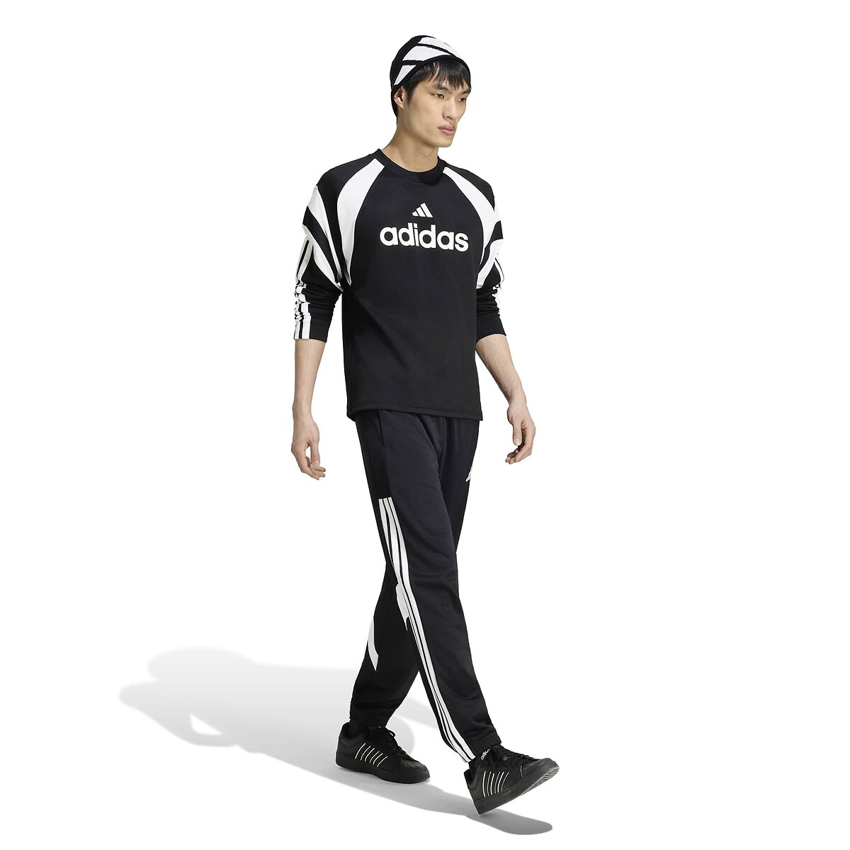 T-shirt manches longues, en jersey, HOUSE OF TIRO noir, ADIDAS SPORTSWEAR
