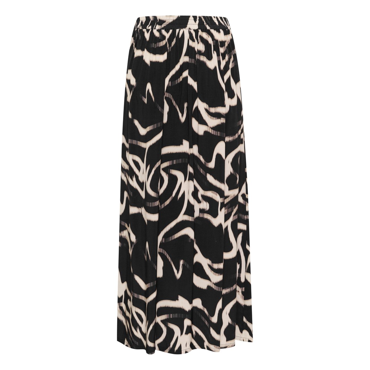 Jupe - tissage léger noir/beige nature organic lines, KAFFE