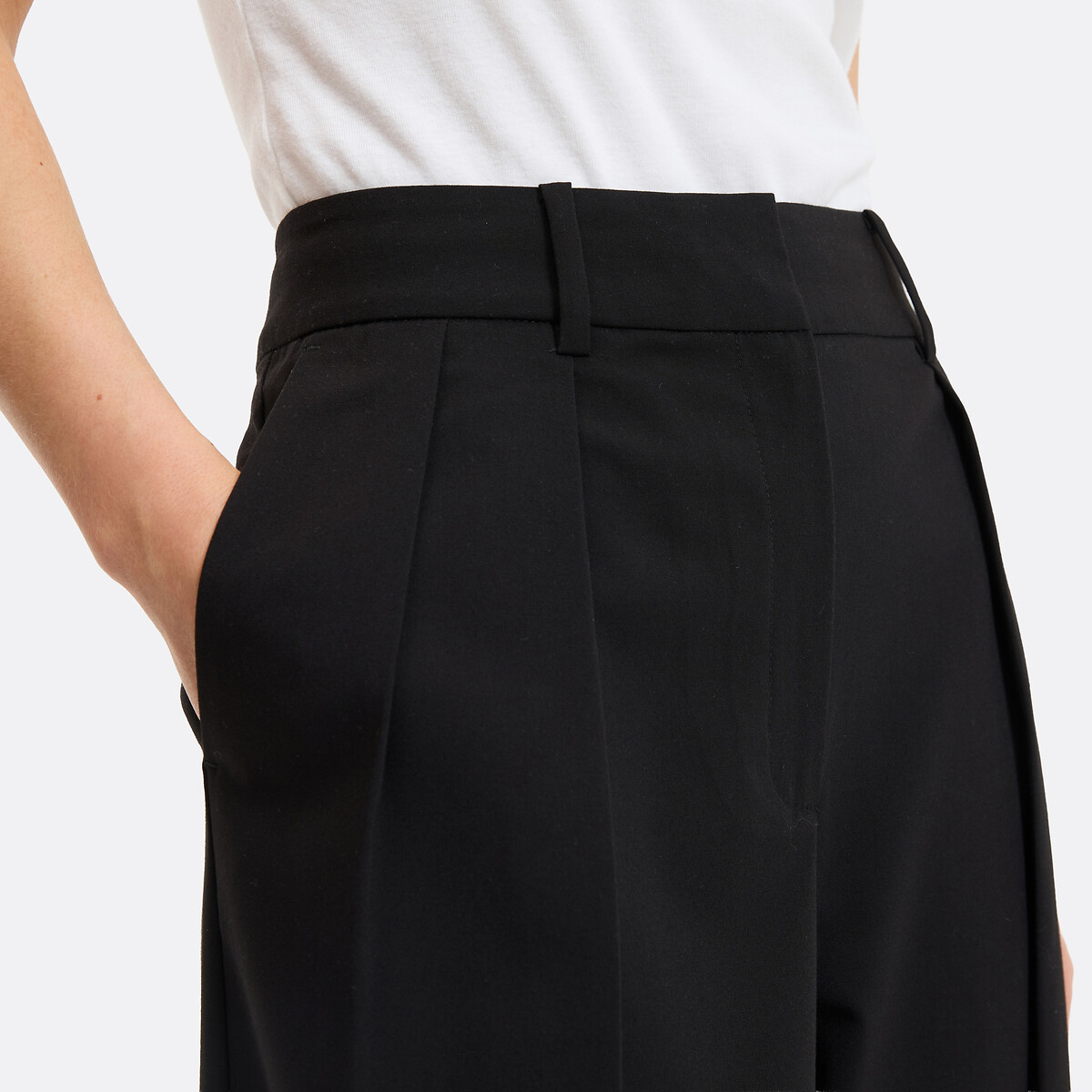 Pantalon large à pinces noir, LA REDOUTE COLLECTIONS