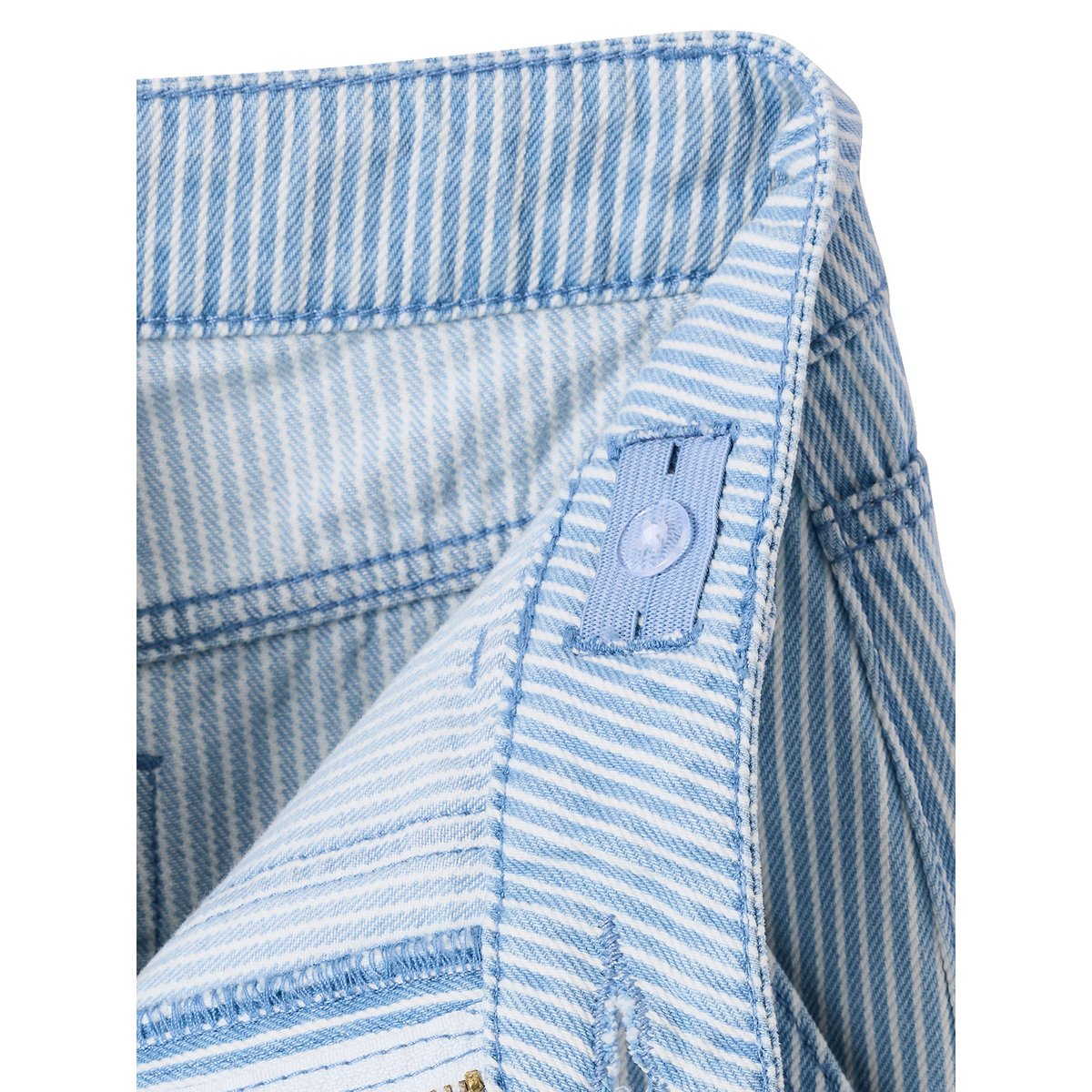 Pantalon large rayé rayé bleu, JONEN
