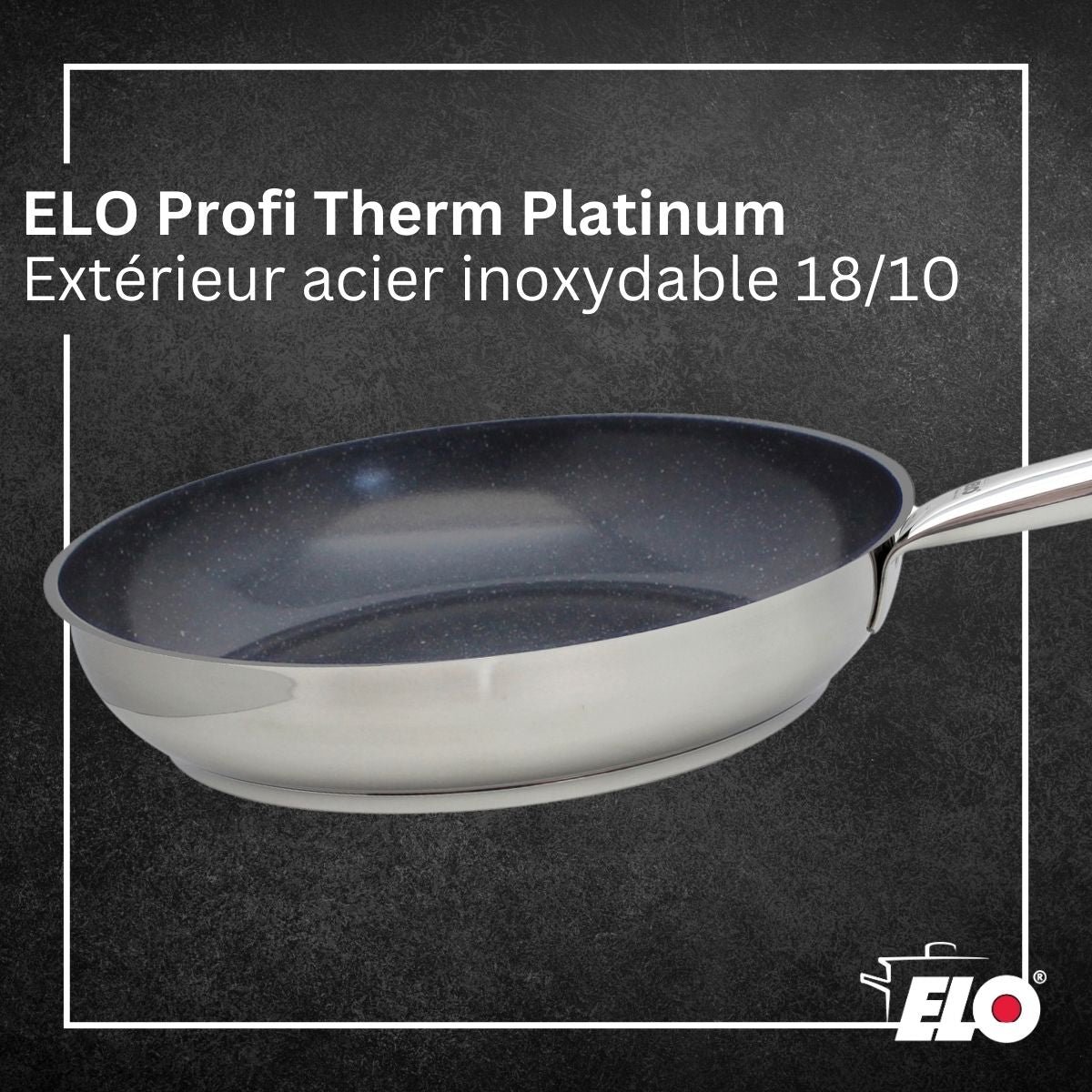 1 poêle 28cm + 3 faitouts 14/16/20cm PROFI THERM PLATINUM gris|noir, ELO