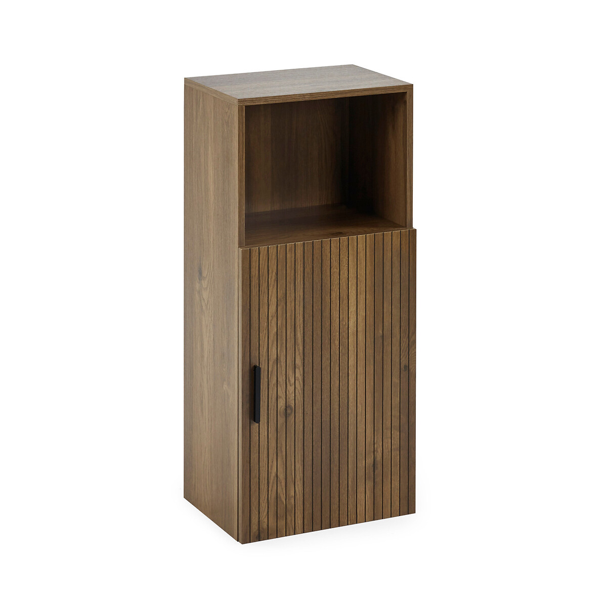 Henly Slatted Door Bathroom Storage Cabinet walnut, SO'HOME