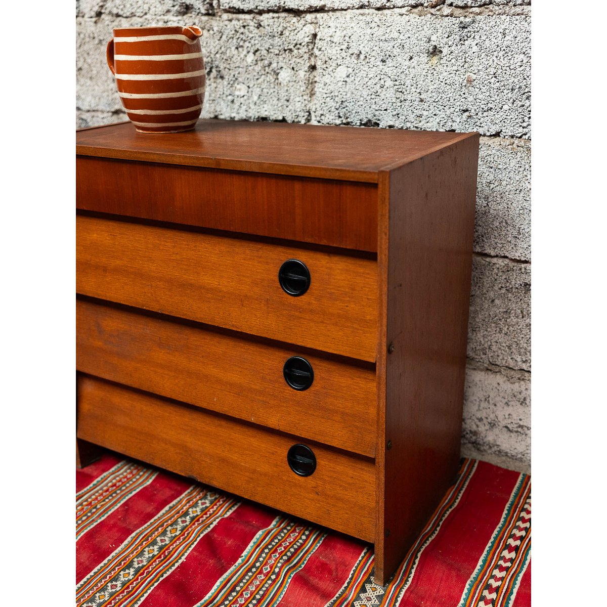 Commode de rangement Olga N°714 - Bon état bois foncé, DEBONGOUT