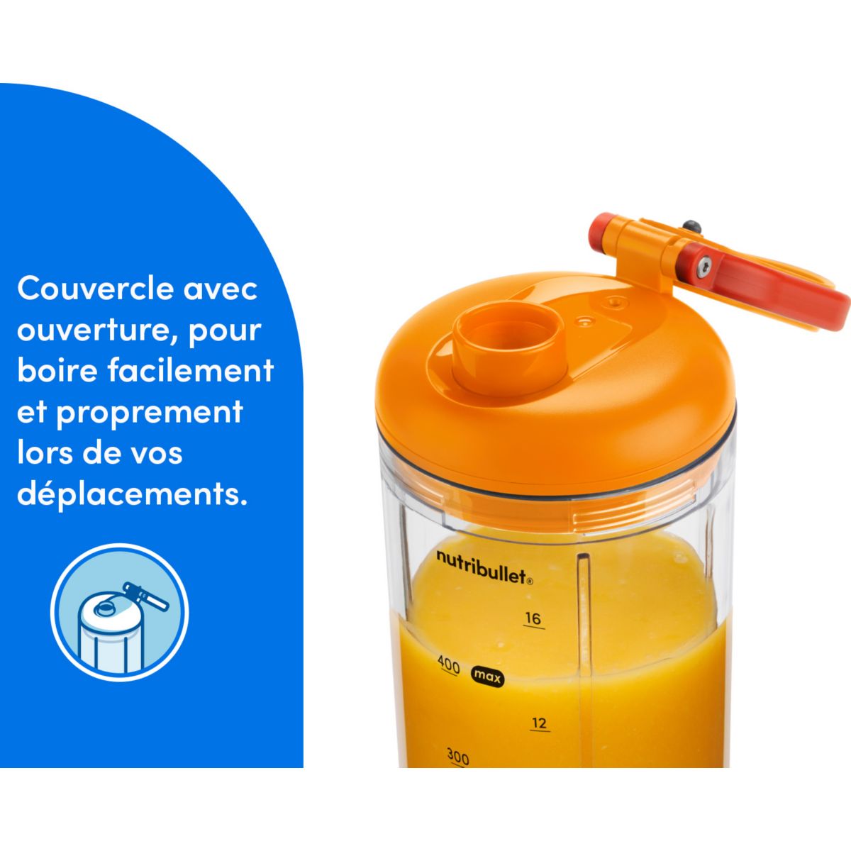 Blender FLEX - Orange NBP013OR couleur unique, NUTRIBULLET