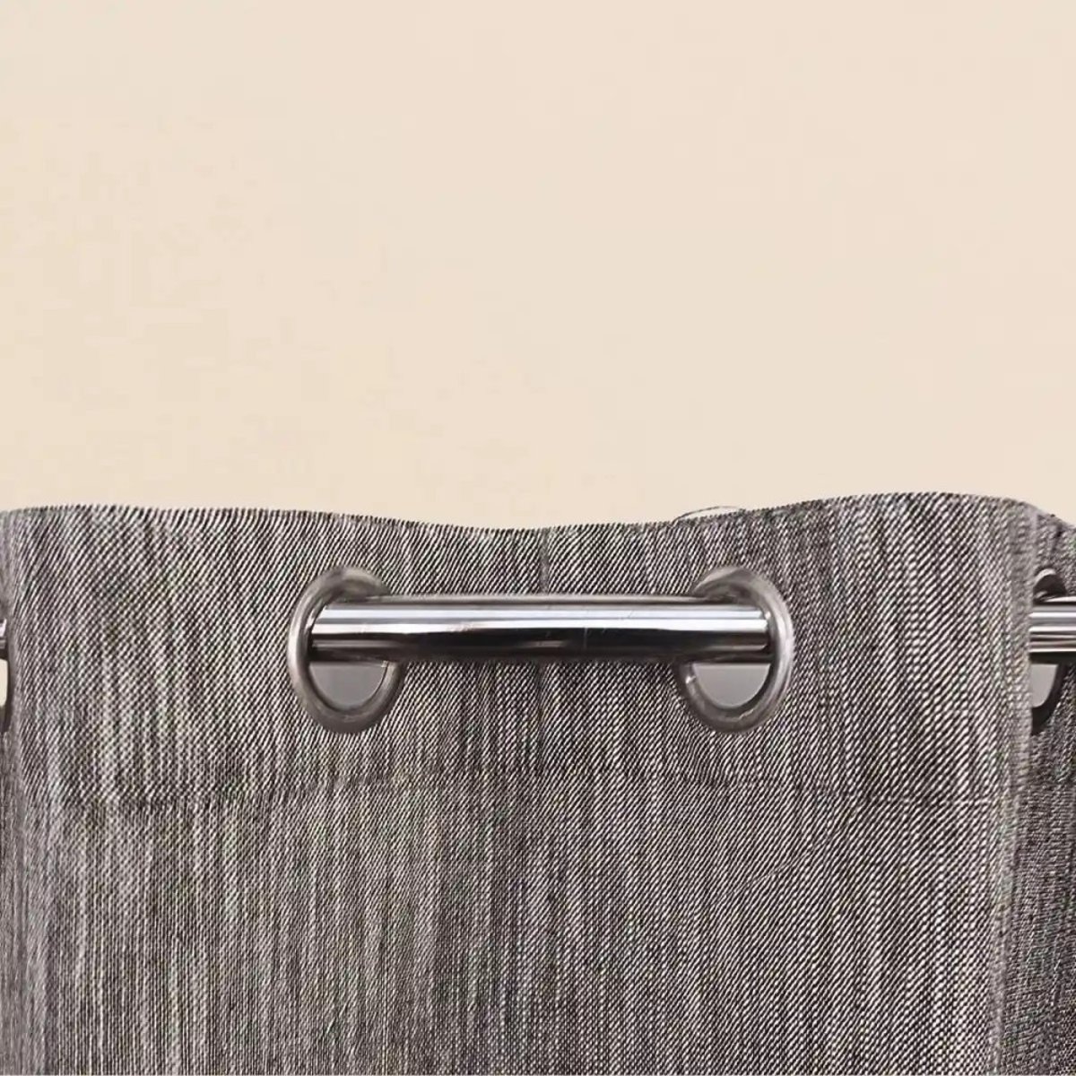 Rideau en coton 140x250cm gris, ORNAMI