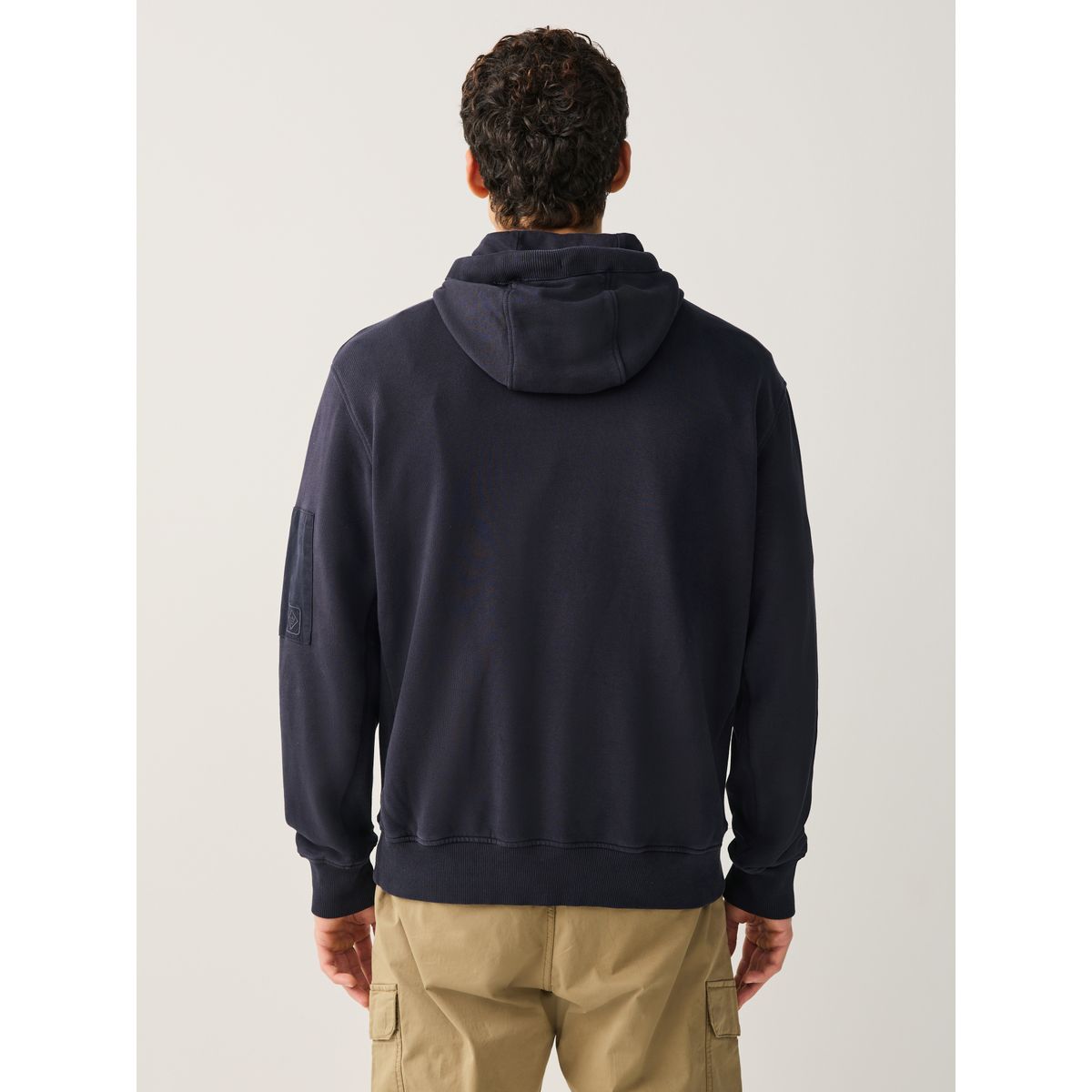 Sweat à capuche enfiler style militaire bleu marine, NEXT