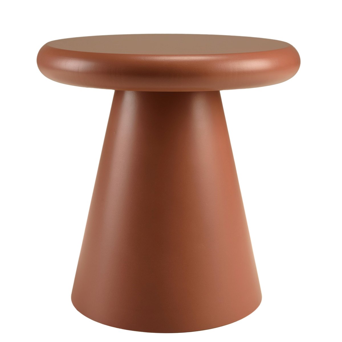 Table d'appoint ronde en bois peint terracotta D40cm CASTILLE terracotta, PIER IMPORT