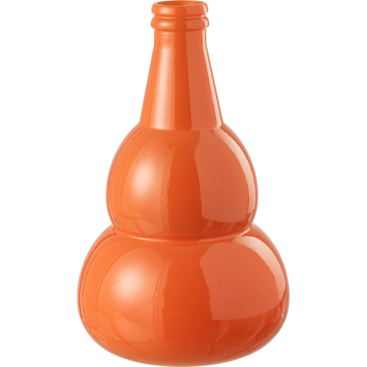Vase en verre forme organique Cocoon orange vif lumineux, RECOLLECTION