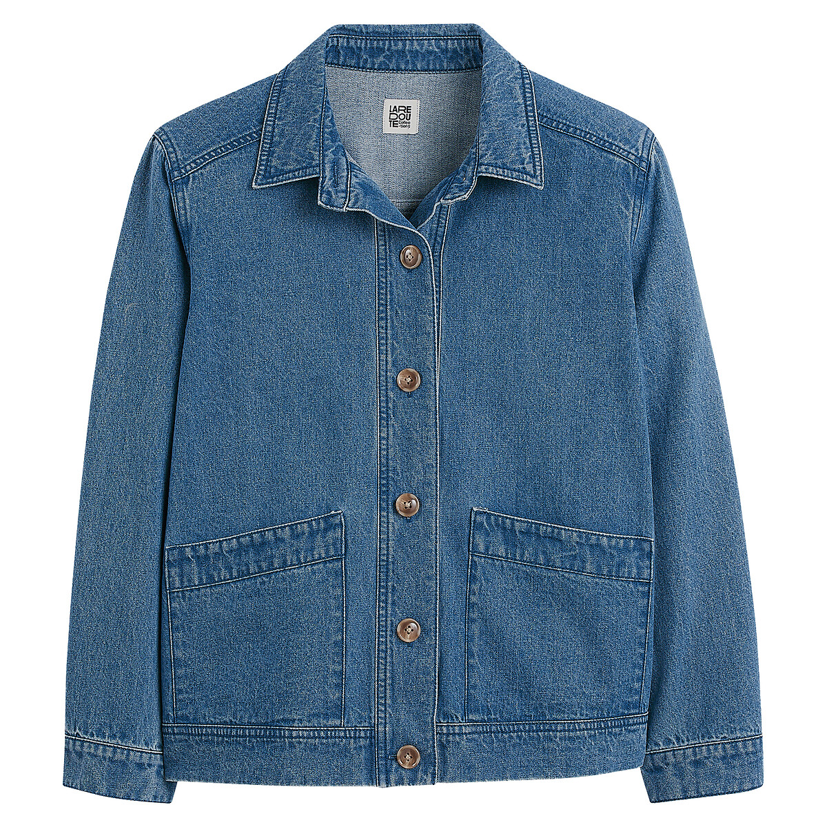 Chaqueta vaquera amplia, Signature LEONY azul stone, LA REDOUTE COLLECTIONS