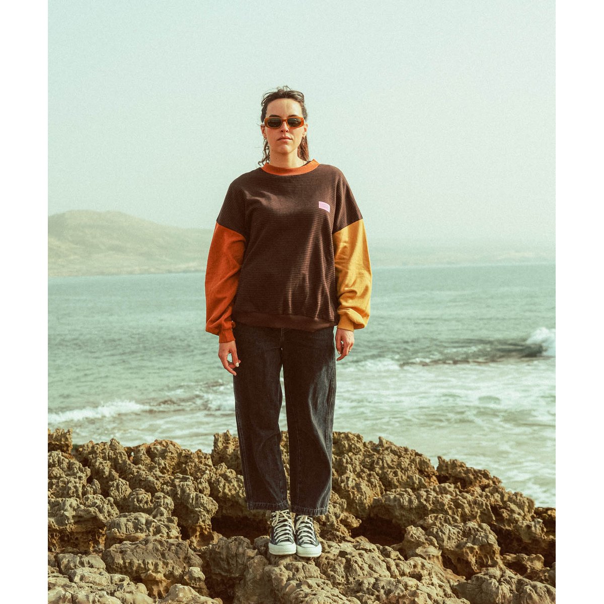 Sweatshirt rayé manches contrastée STEVE multicolore, OXBOW