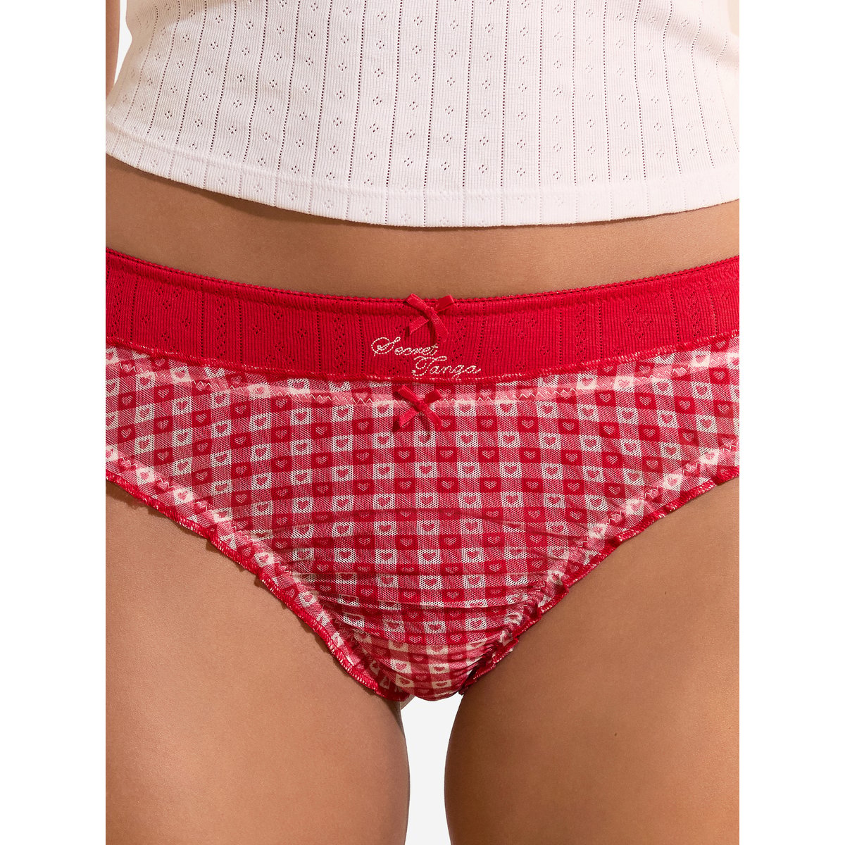 ETAM LOT DE TANGAS JOVIE - 2 TANGAS rouge, ETAM