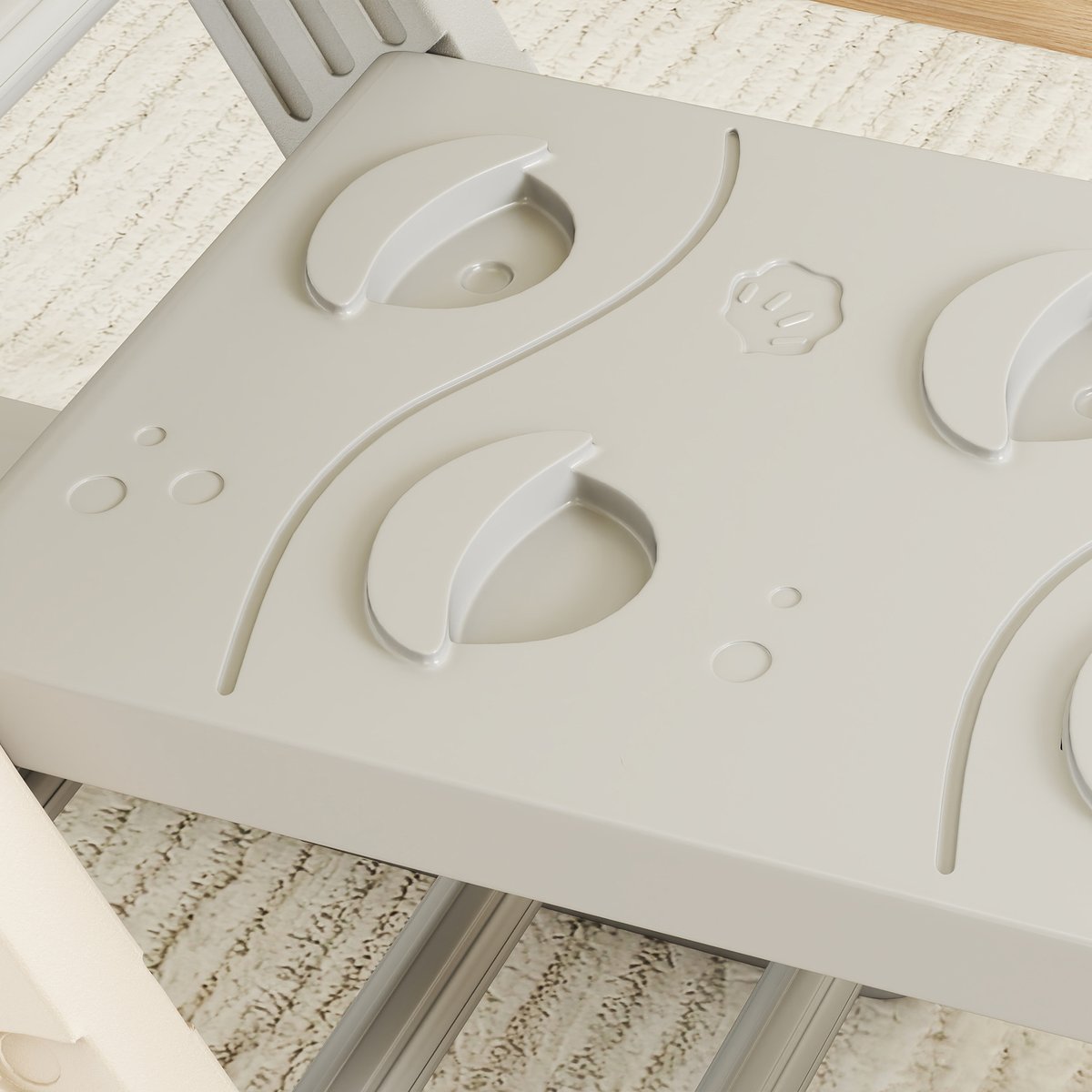Parcours d'escalade pour enfants HDPE Gris gris, blanc, AIYAPLAY