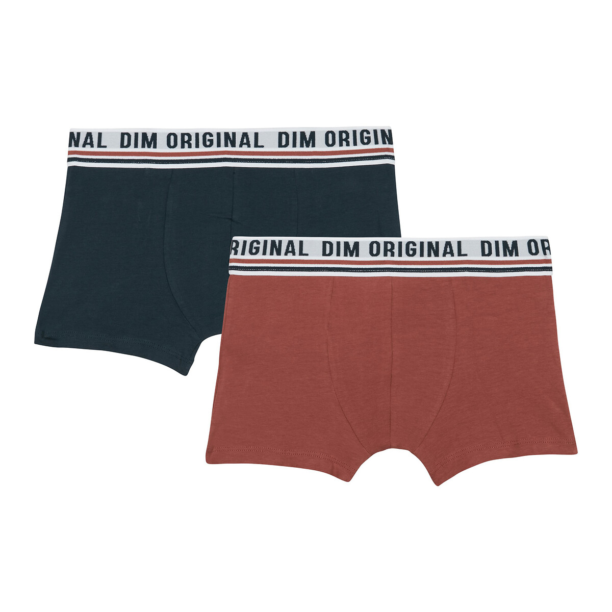 Lot de 2 boxers Original rouge + bleu marine, DIM