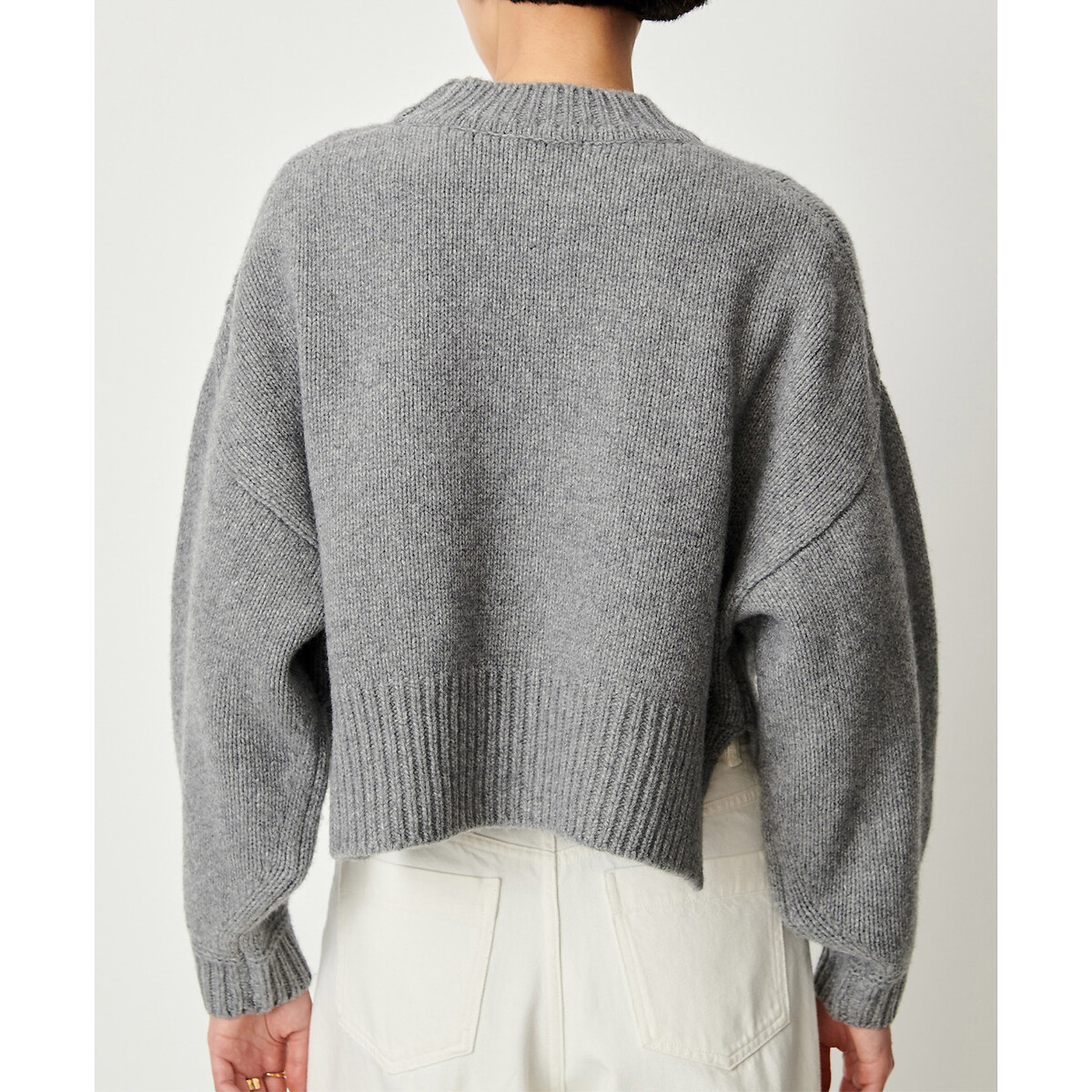 Pull en laine col rond, SPERO gris, SESSUN
