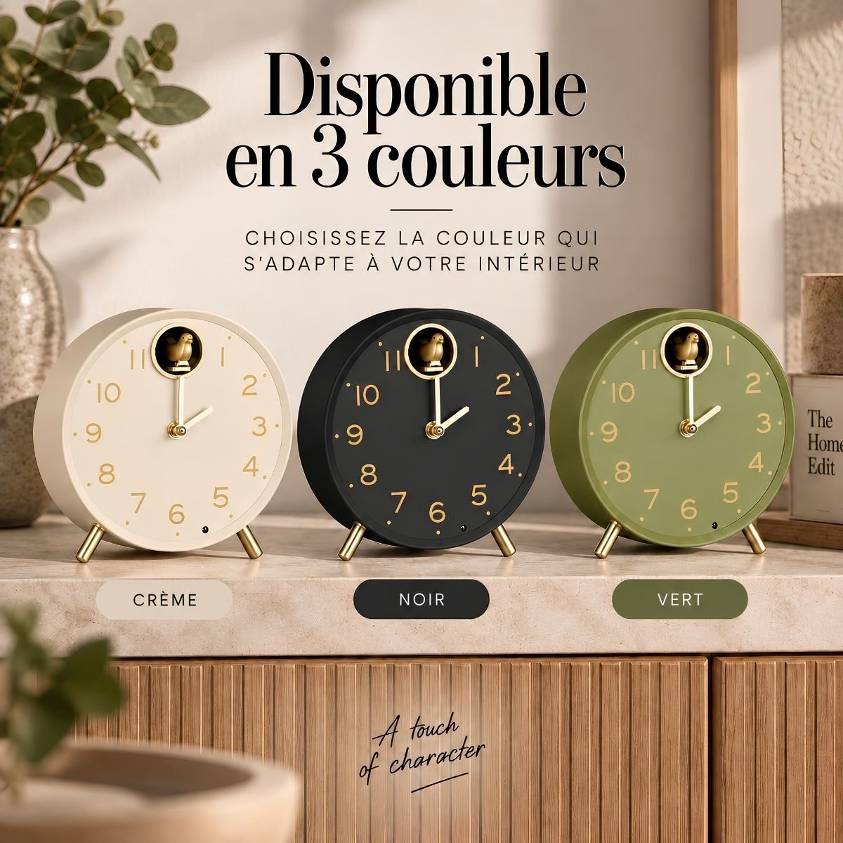 Horloge BONNY noir, MICA DECORATIONS
