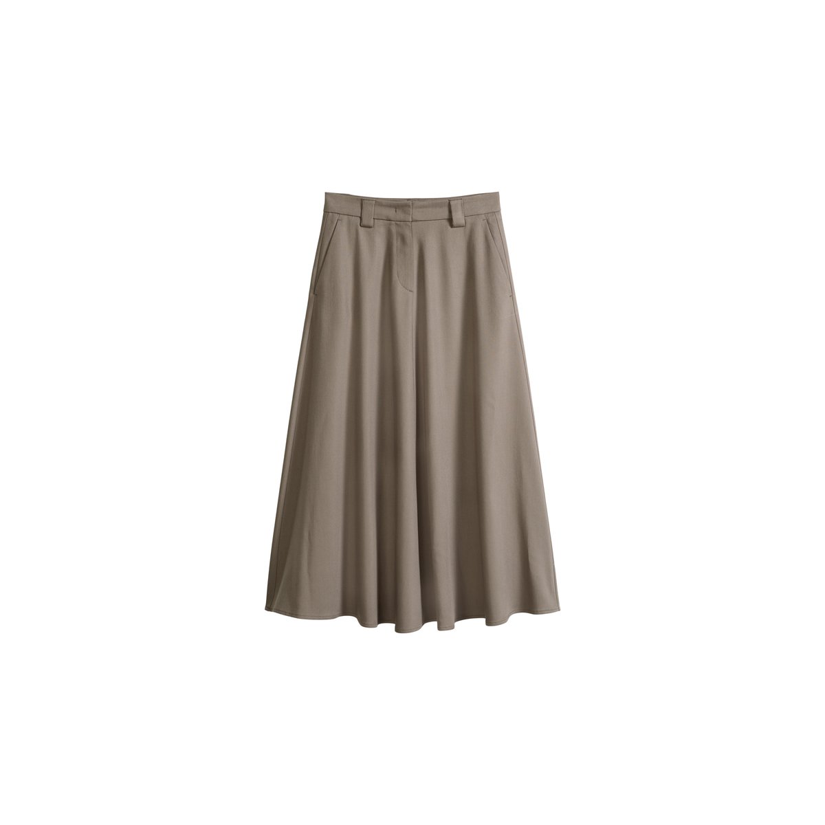 Jupe évasée en lyocell TENCEL™ de qualité supérieure marron, MARC O'POLO