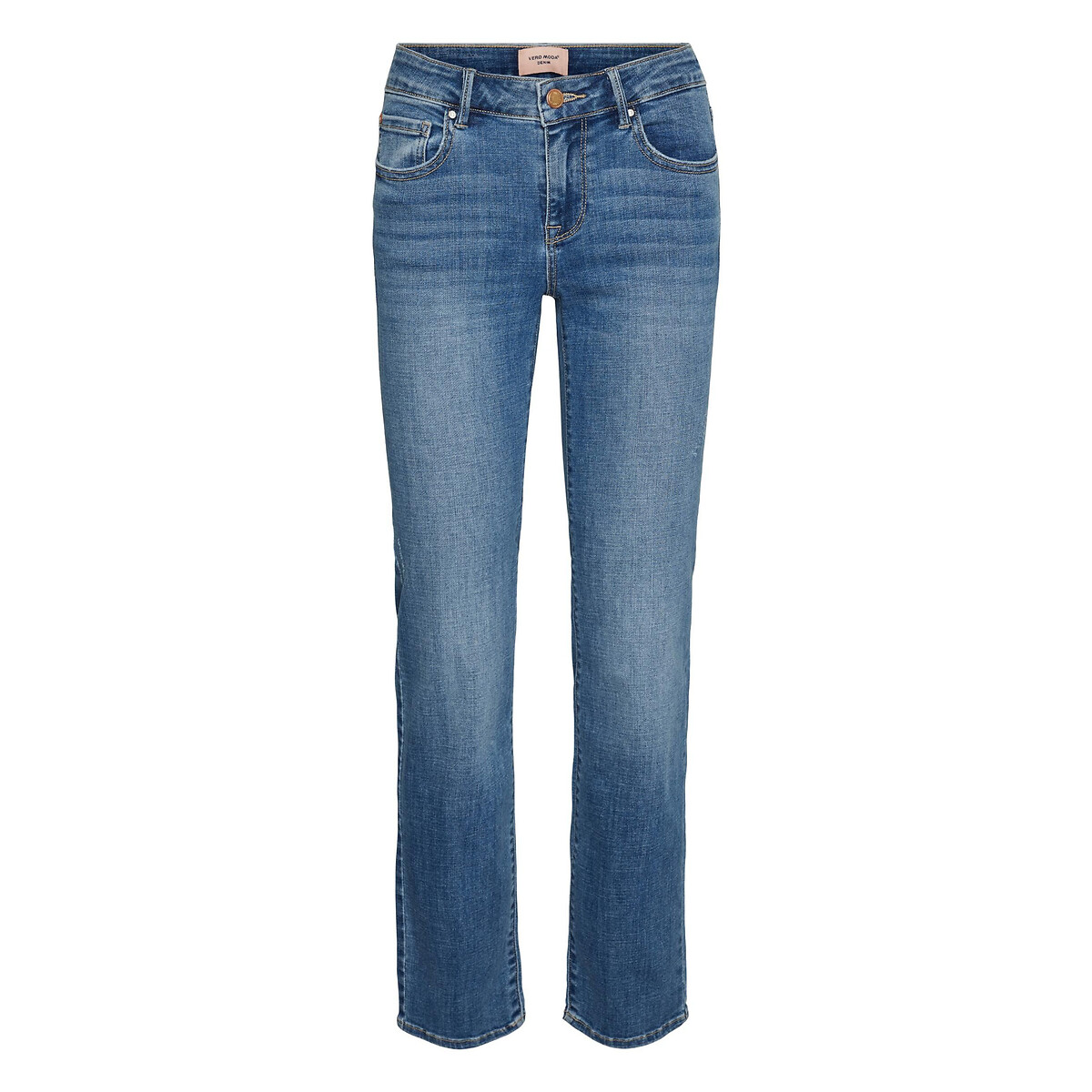 Jean droit, taille standard medium blue, VERO MODA