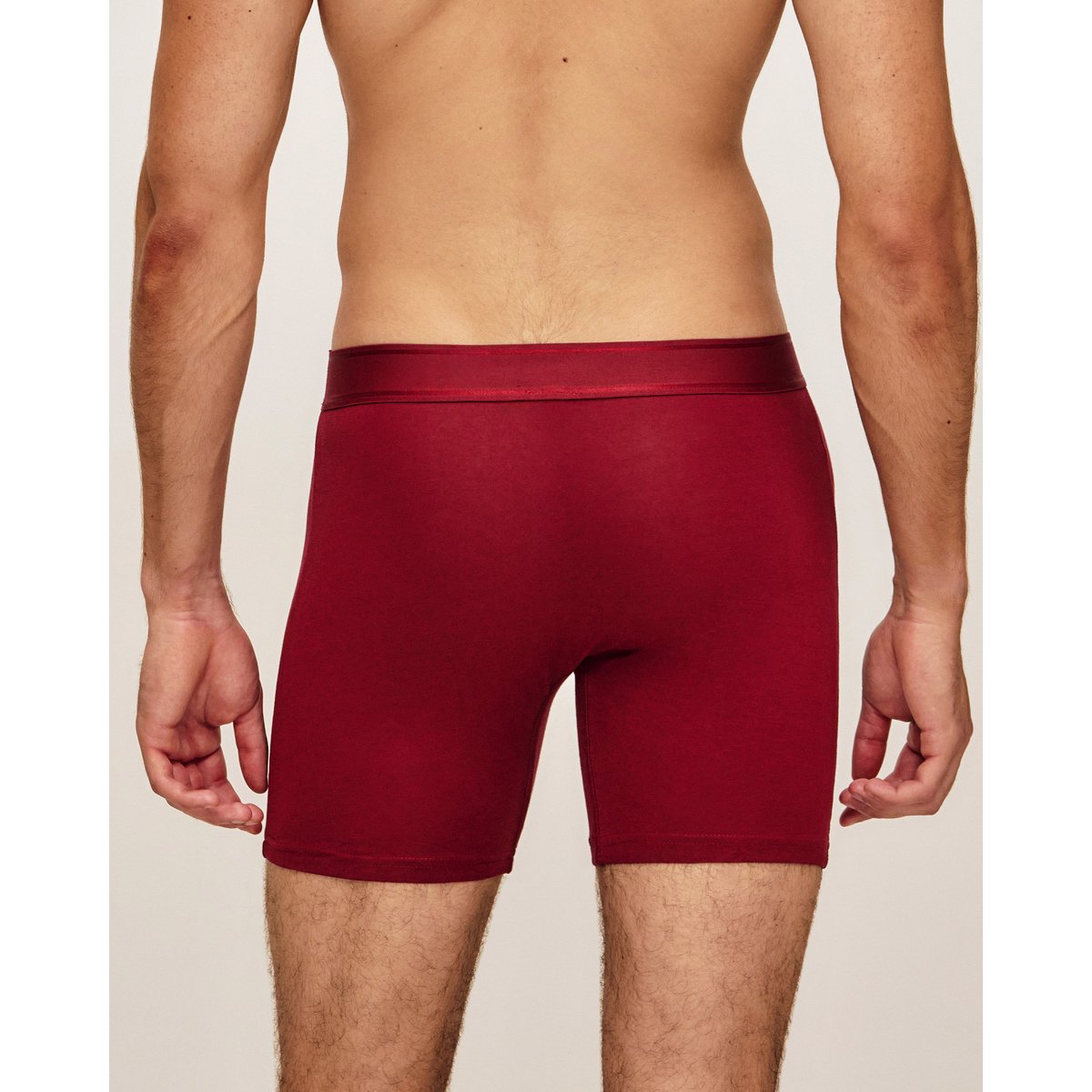 Boxer long en coton MICROLONIZ LON bordeaux, UNDIZ