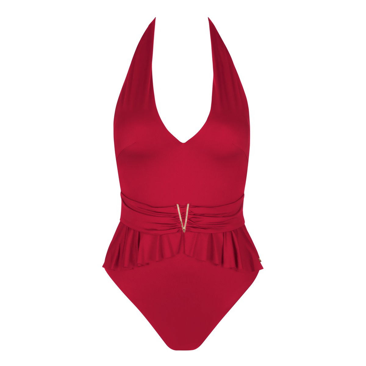 Maillot de bain 1 pièce préformé sans armatures Isola Rossa rouge, LISCA