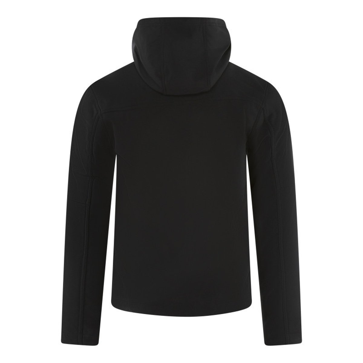 Blouson noir uni coupe ajustée col à capuche avec des cordons de serrage noir, TEDDY SMITH