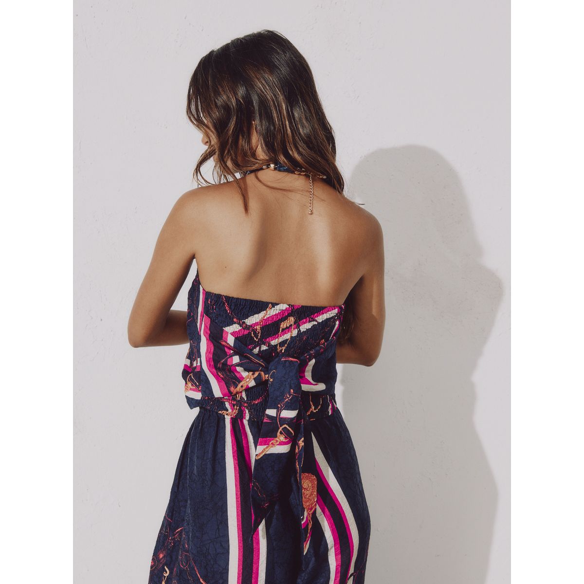 Haut bandeau bustier style foulard violet, NEXT