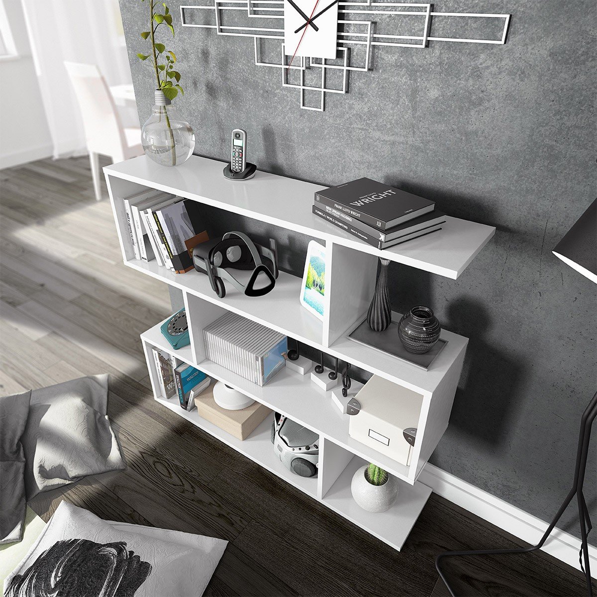 Étagère avec 3 niveaux L110 cm - Athena blanc, CALICOSY