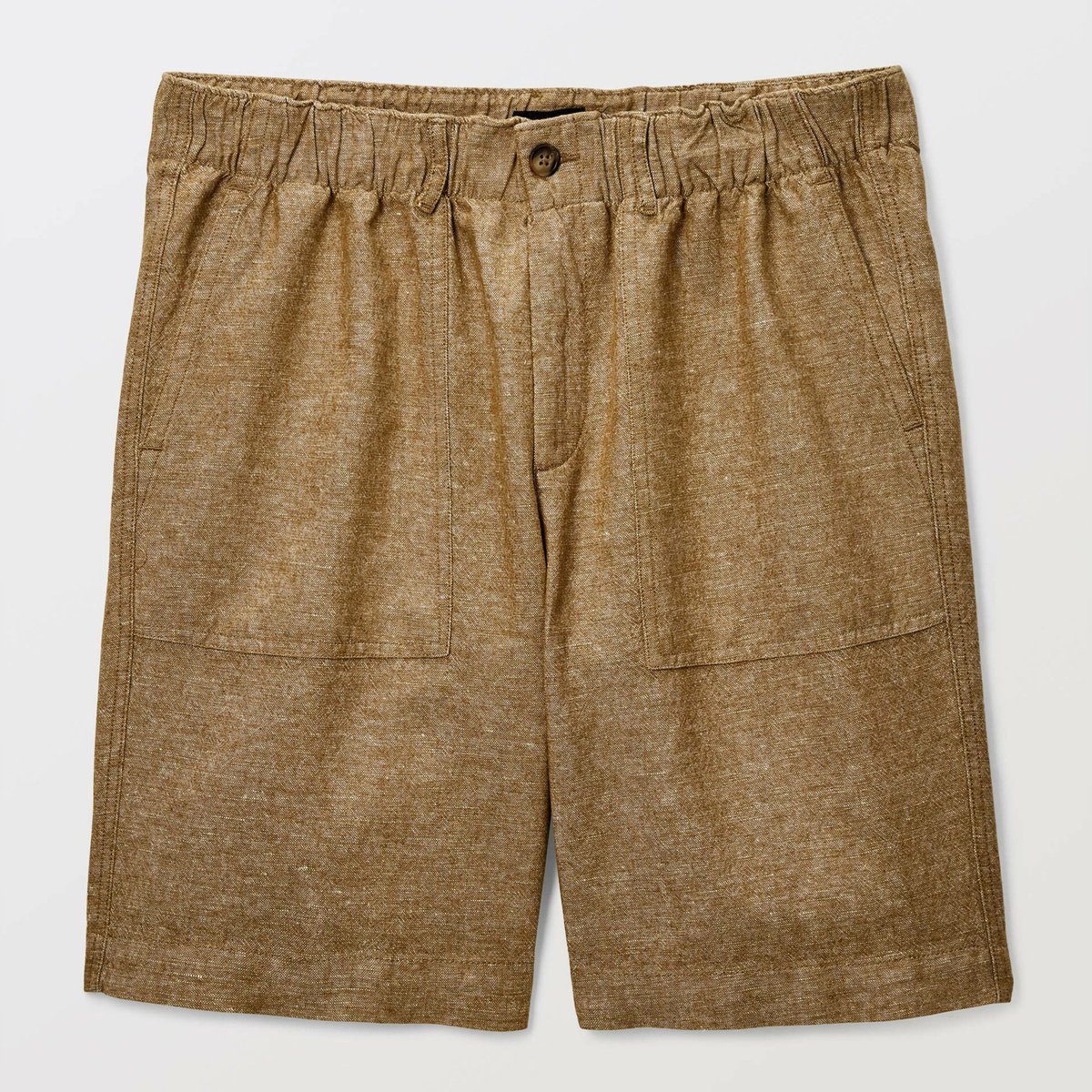 Short en coton et lin tente, MONOPRIX
