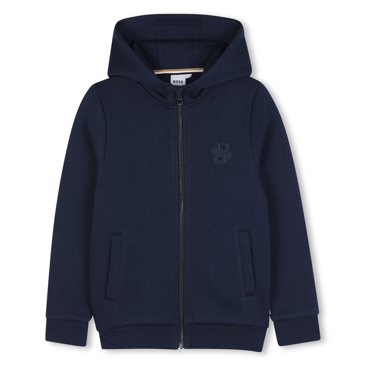 Cardigan à capuche bleu cargo, BOSS KIDSWEAR