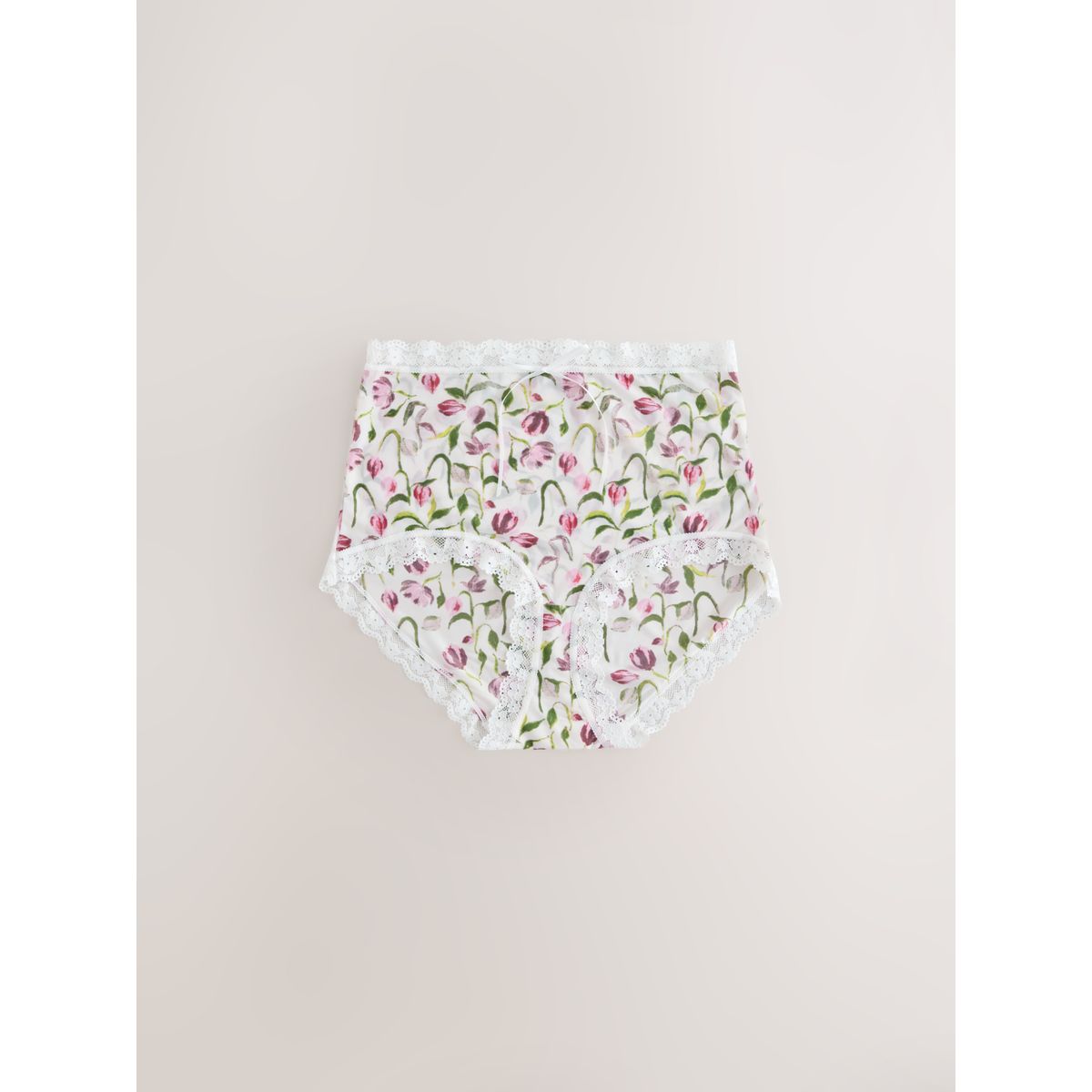 Culotte en dentelle et microfibre, lot de 3 crème/vert/tulipe, NEXT