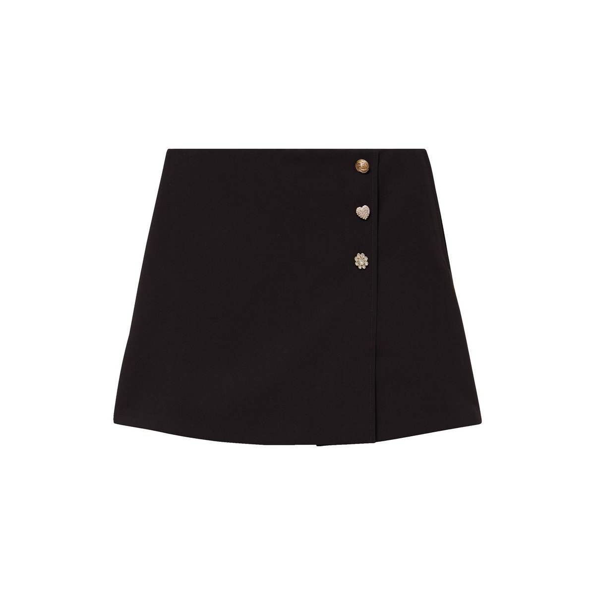 Jupe-short évasée taille haute noir, CACHE CACHE