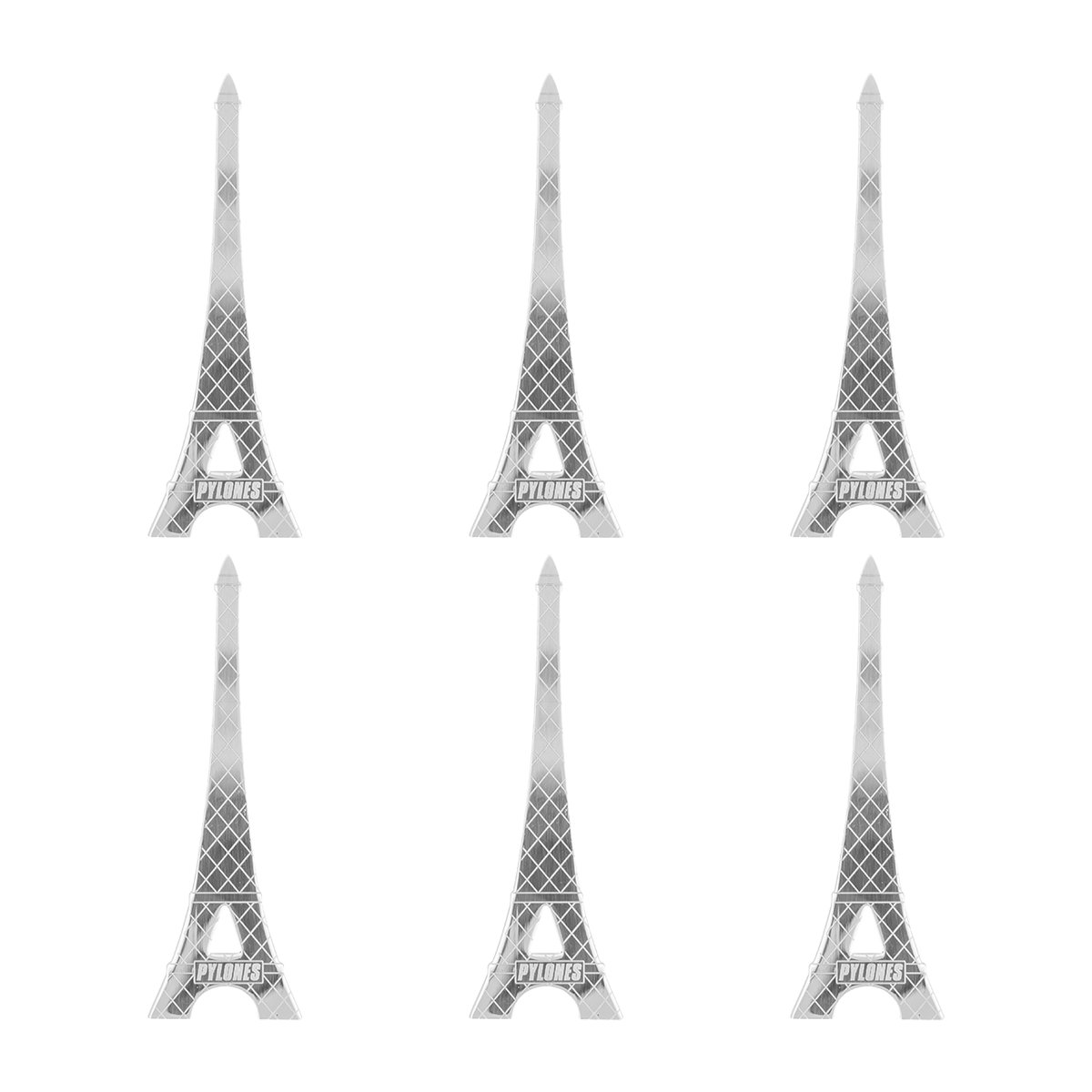Set de 6 pics apéritif Tower Pick me in Paris argent, PYLONES