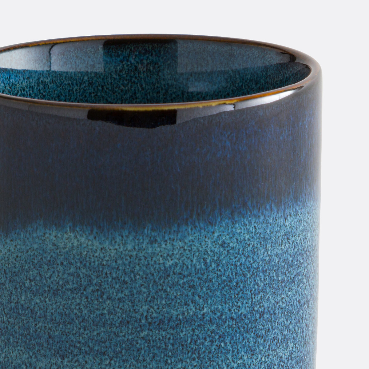 Lot de 2 tasses, en grès émail réactif, BISCETO bleu, LA REDOUTE INTERIEURS