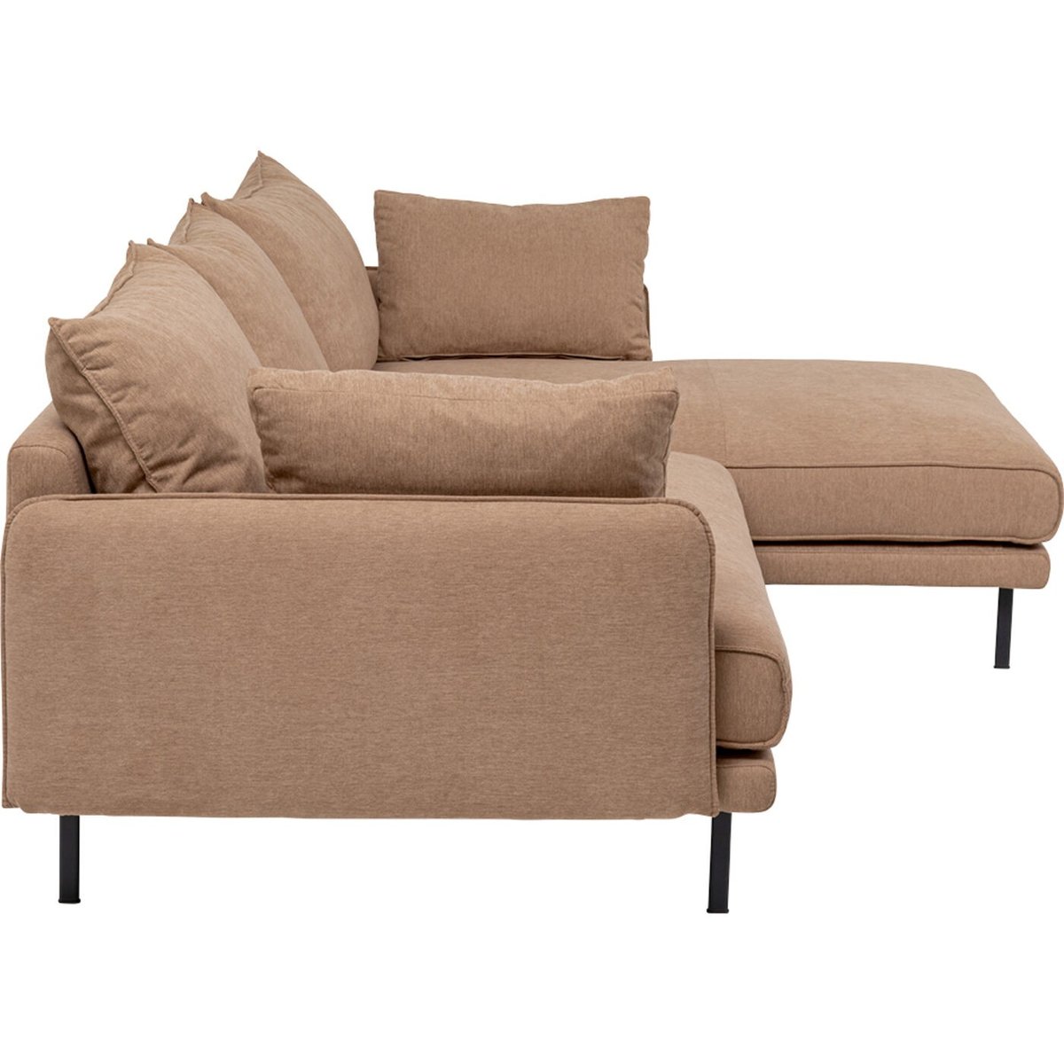 Canapé d'angle Edna droite marron clair marron, KARE DESIGN