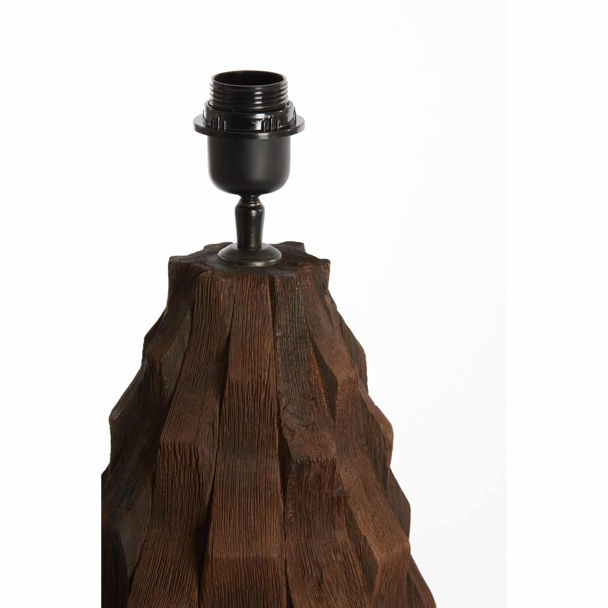 Base De La Lampe Bois TAKABE marron chocolat, LIGHT & LIVING 