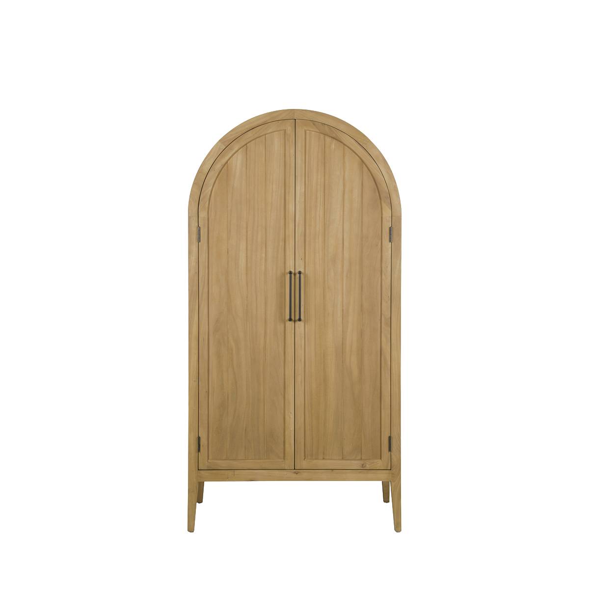 Armoire en bois d'orme ovale ALICIA bois clair, MADE IN MEUBLES