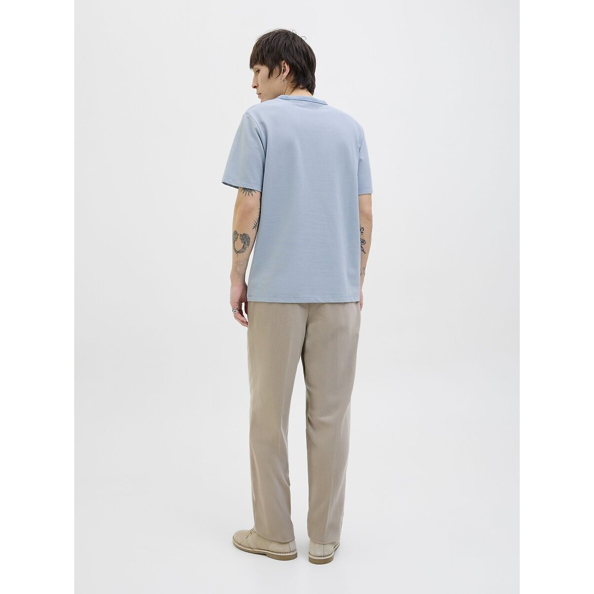 T-shirt col rond manches courtes bleu, JACK & JONES