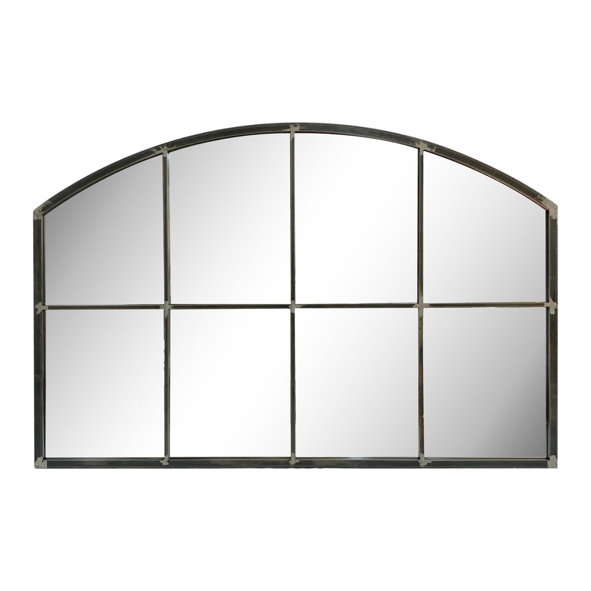 Miroir industriel arqué 120x80cm noir, EMDE