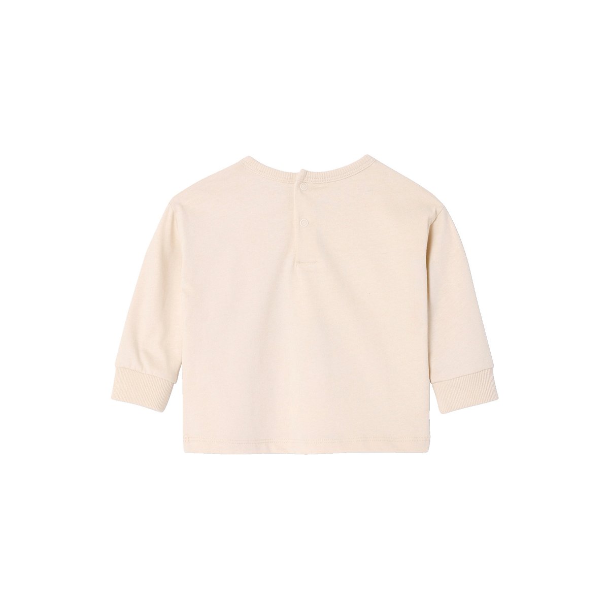 T-shirt bébé manches longues imprimé souris vanille, VERTBAUDET