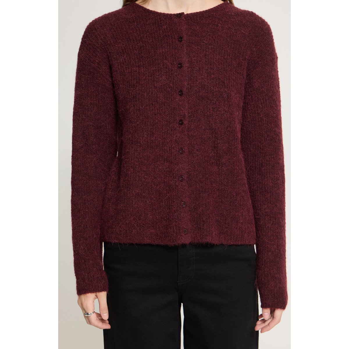 Cardigan manches longues rouge port royale, ICHI