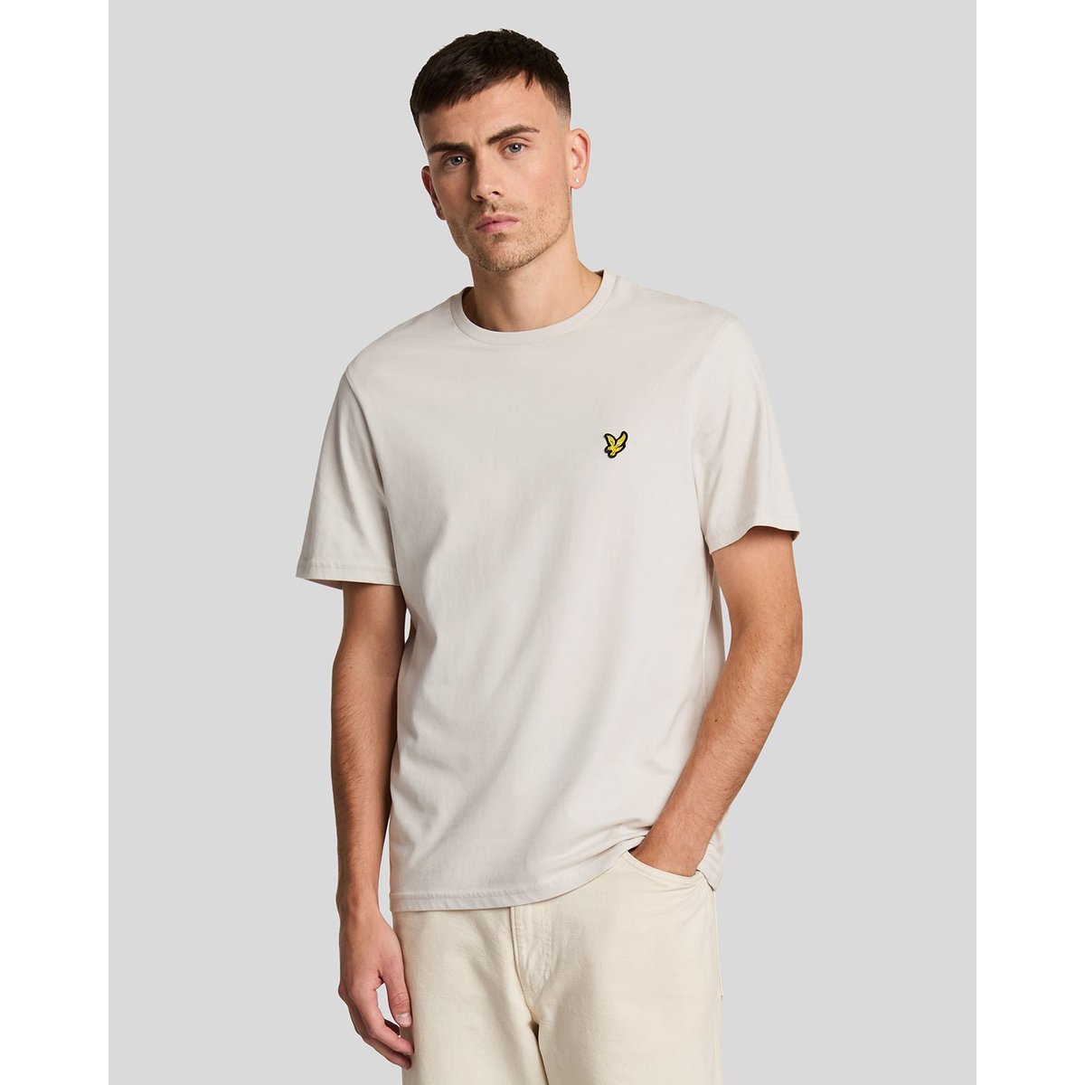 T-shirt en coton col rond blanc crique, LYLE & SCOTT