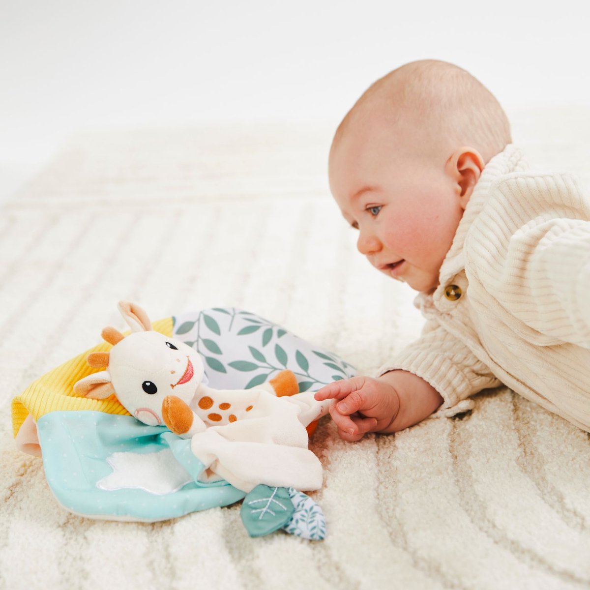 Coffret Sophie la girafe et son doudou bleu, marron, blanc, SOPHIE LA GIRAFE