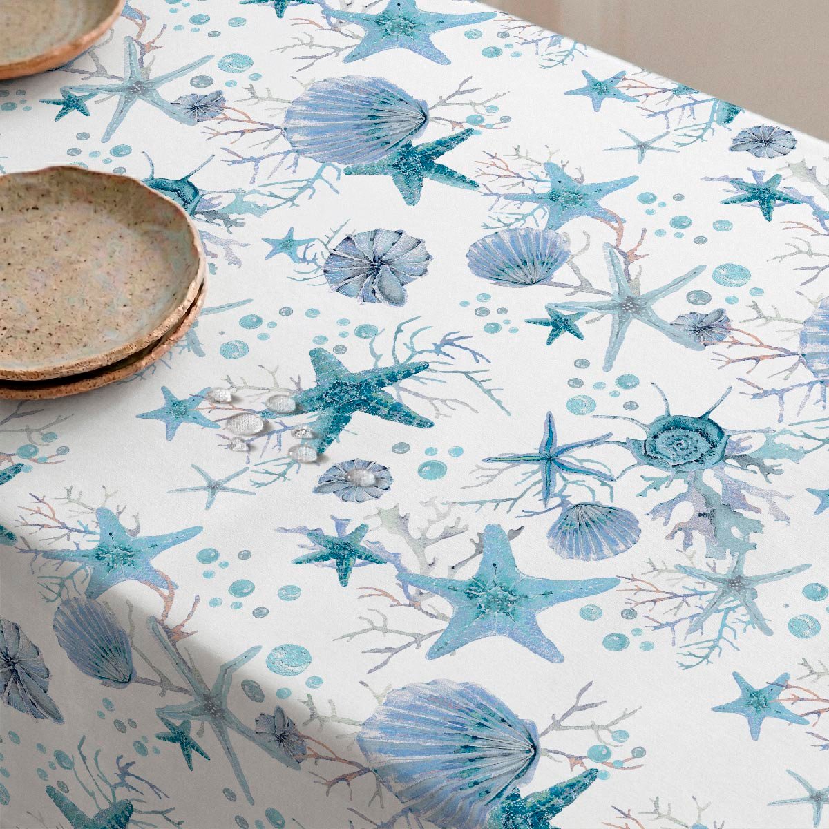 Nappe anti-taches Burbuja - 100% coton - bleu, NAF NAF HOME