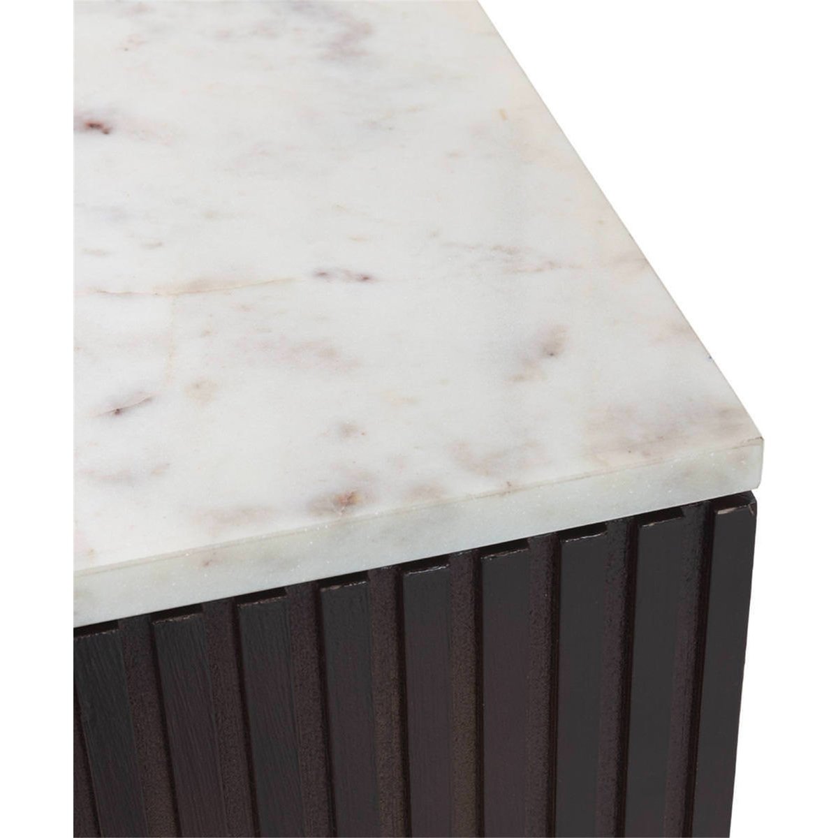 Colonne décorative en bois et marbre brun et blanc, RECOLLECTION