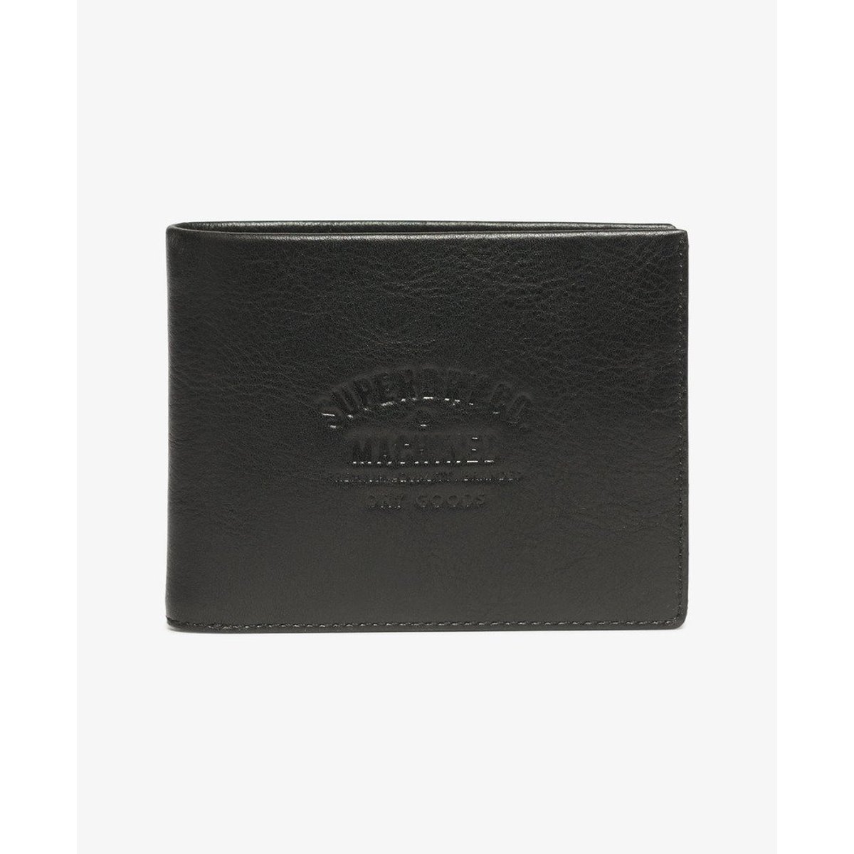 Portefeuille en cuir Goods noir, SUPERDRY